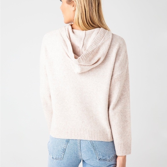 Greylin Women's Faith Heathered Cream Hooded Sweater - Picture 2 of 10